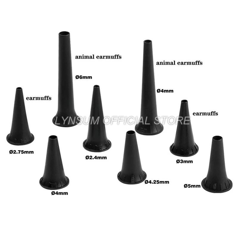 10PCS Reusable Human Animal Vet Ear Speculum Earmuff Medical Otoscope Accessory Parts Nozzle Specula Replacement Cone Funnel A1