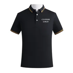 Custom Summer Workwear Men's Polo Shirt Hotel Restaurant Uniforms Cafe Costume Sushi Pho Barbecue Shop Tops Waiter Shirts Logo