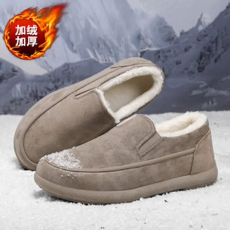 

2025 г., новая зимняя повседневная хлопковая обувь, удобная флисовая противохолодная теплая нескользящая прочная обувь