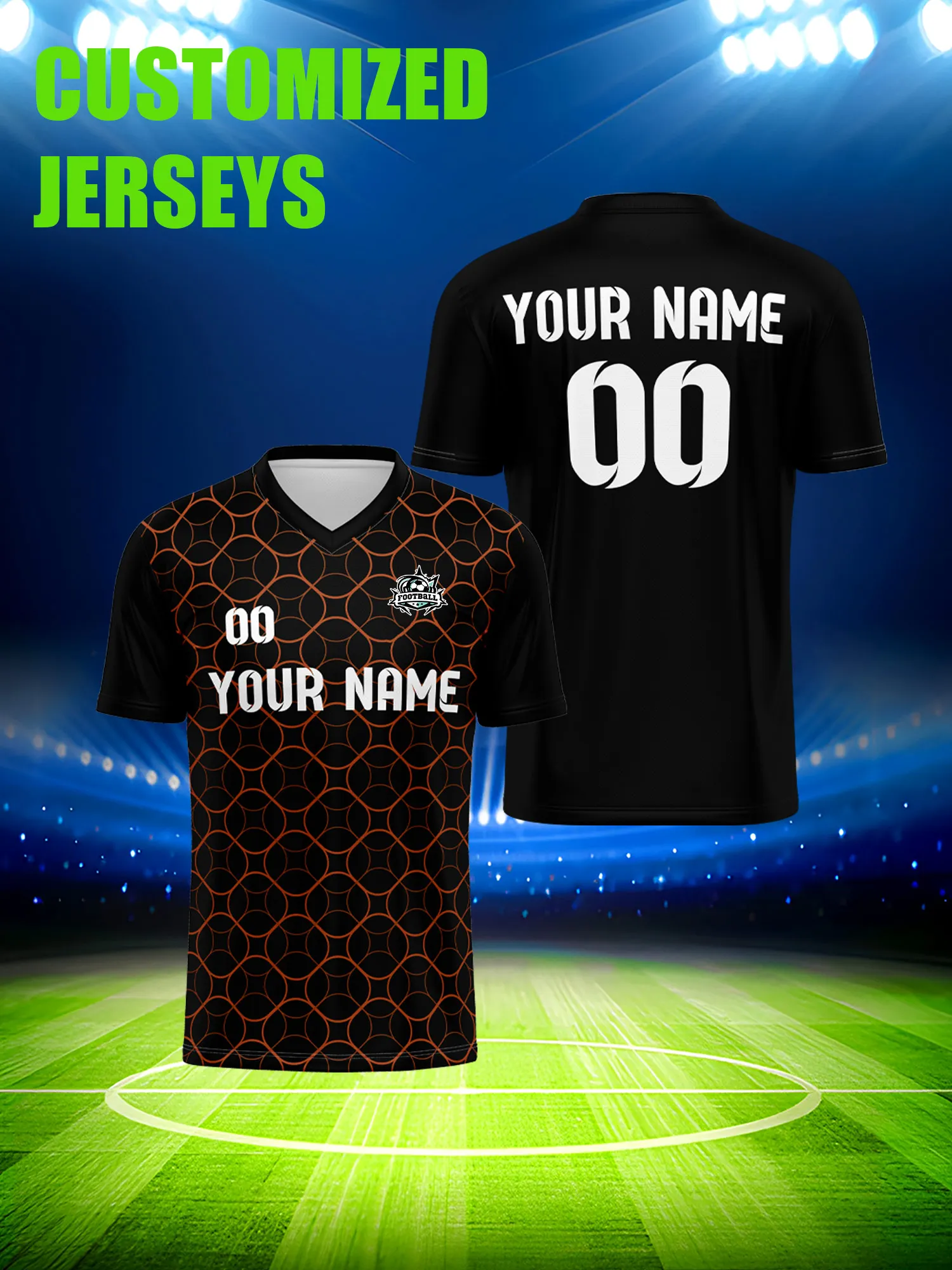 

Футболка для футбола с индивидуальным изображением, номером и именем, классическая ретро-модель, подарок на день рождения для молодежи, влагоотводящая футболка.