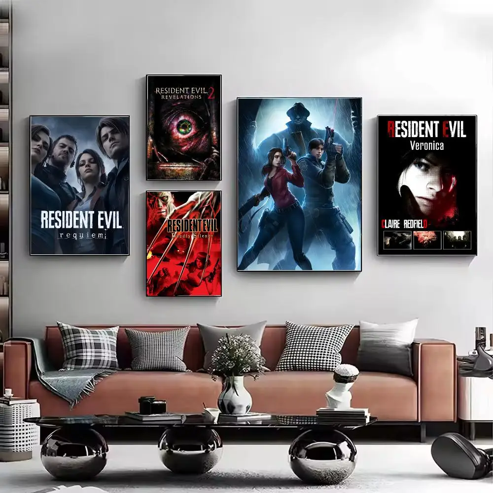 Game Resident Evil Poster Stylish Wall Art Print for Living Room Bedroom Study Office Café Home Decor Modern Gift