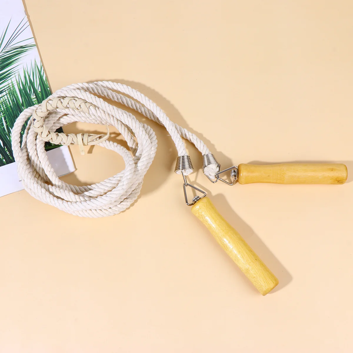 

Durable Skipping Rope 3 Meters Wooden Handle Lightweight Exercise Jump Rope for Fitness Training Health Improvement