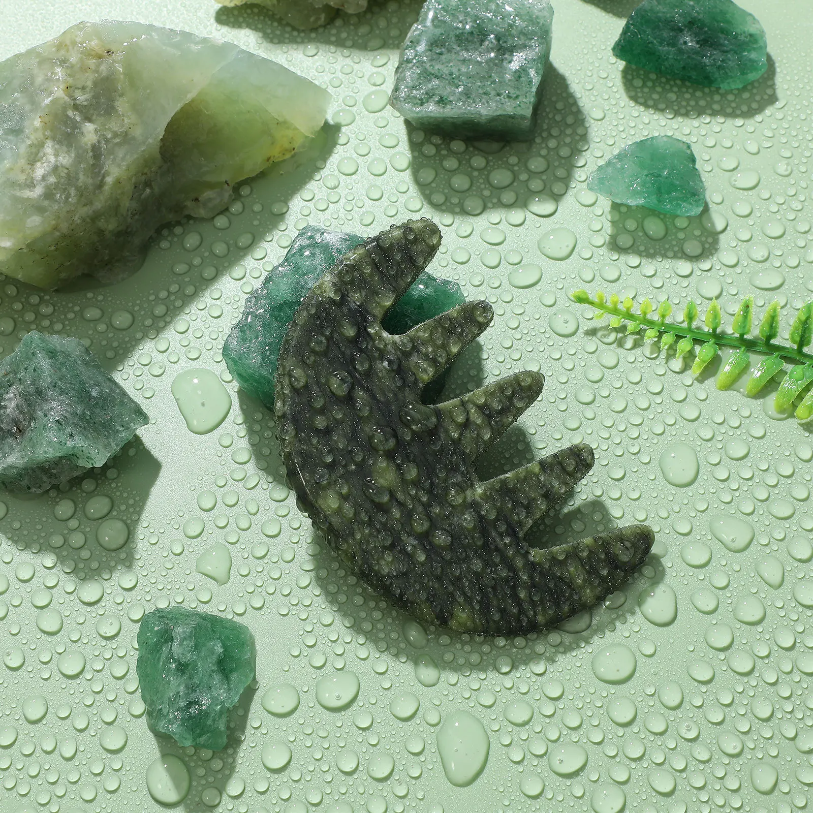 

Jade Craft Massage Comb Scalp Massager Body Acupoint Tool Smooth Surface No Scratch Durable Practical Good Gift for Family