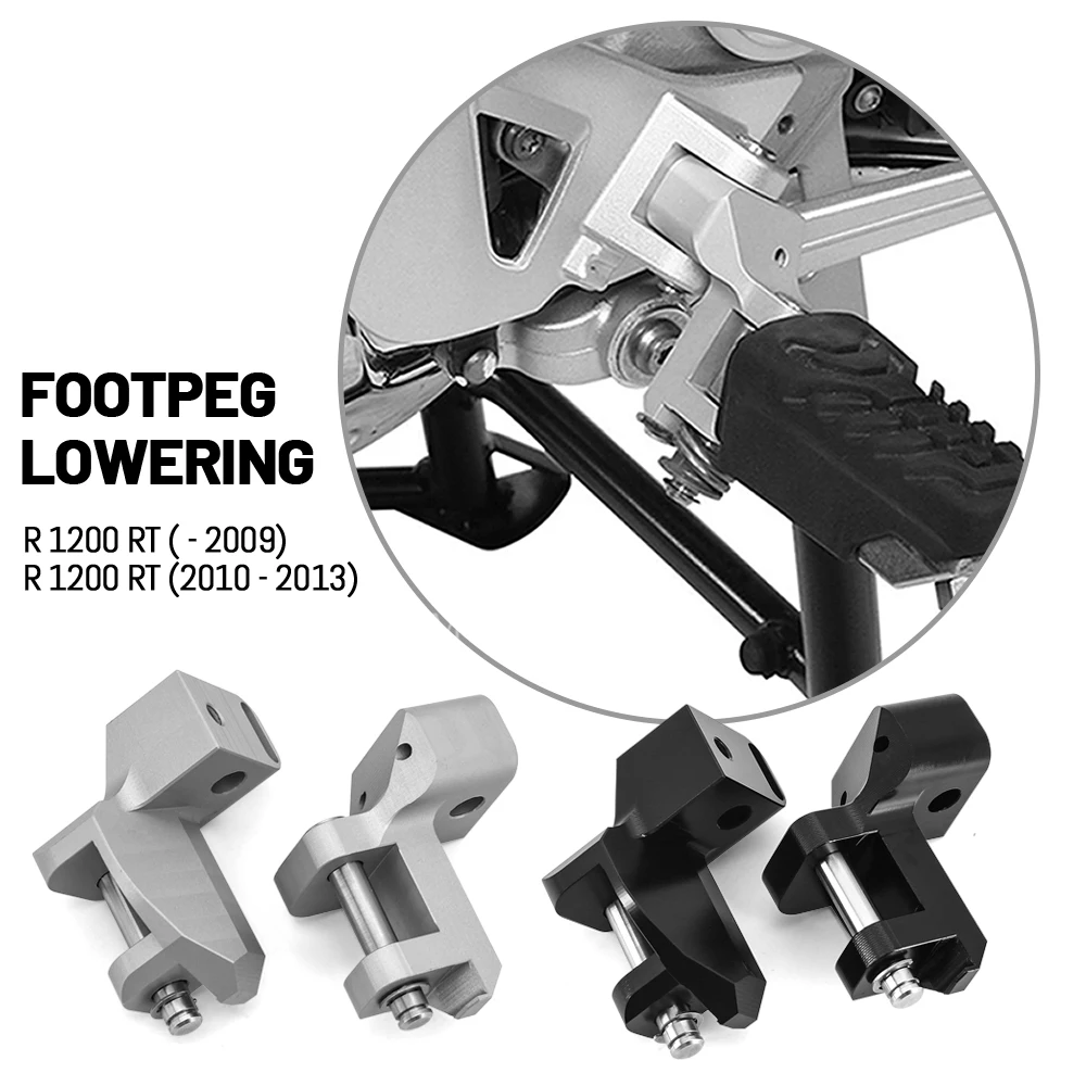 Motorcycle Footpeg Lowering Kit Driver Footrest Relocation Foot Pegs For BMW R1200RT R 1200 RT - 2009 2010 2011 2012 Accessories