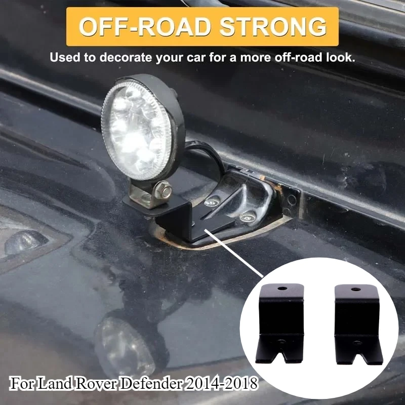 

Carbon Steel Black for Land Rover Defender 90 110 130 2004-2018 Car Led Light Bracket Searchlight Holder Car tool Accessories