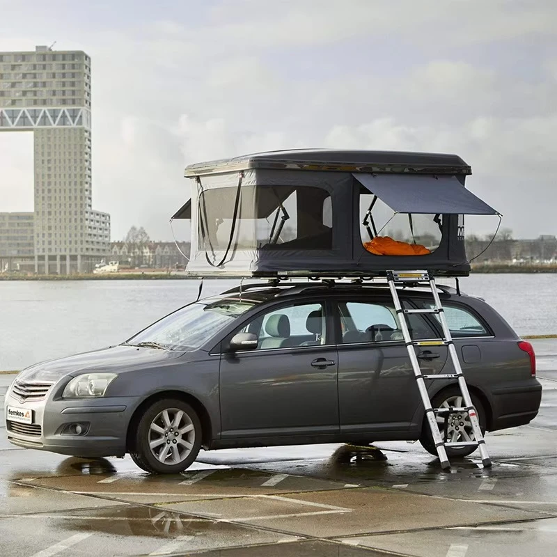 

Chinese Factory Wholesale Lightweight ABS Roof Top Tent Hard Shell Quick Automatic Open Large Space Hardtop Rooftop Tent