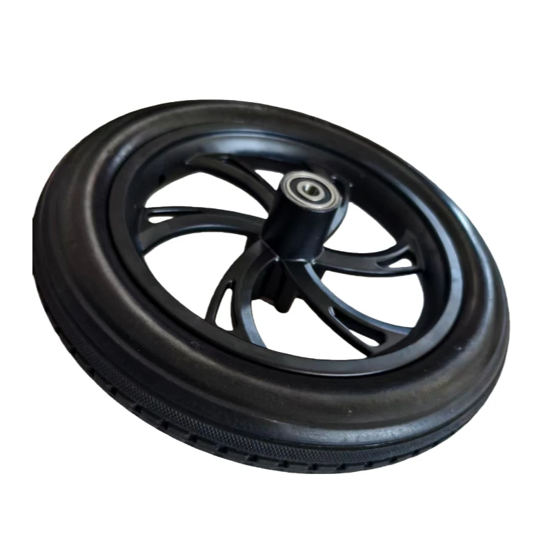 

Folding Ride Hailing Bicycle Front Wheel 12 1/2x2 1/4 (57-203) Solid Tire Whole Assembly 12 Inch Size