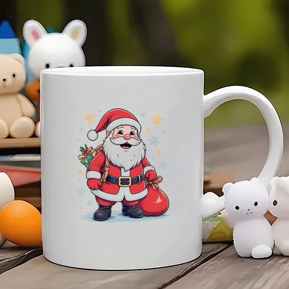 

Cartoon Santa Claus Ceramic Mug 11oz Kids Cup Christmas Gift Home Office Coffee Cup Creative Present