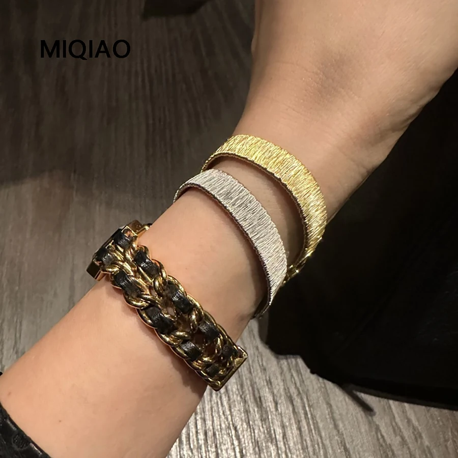 MIQIAO Italian Charm Bracelet Brushed Bracelet Italy 925 Sterling Silver Jewelry Women\'s Hand Bracelets New Arrival