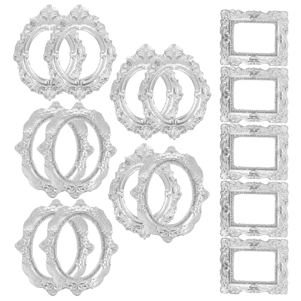 

30 Pcs Cellphone Cream Shell Frame Photo Mini Miniature Frames Ornaments Vintage Accessories Small Resin Picture Size