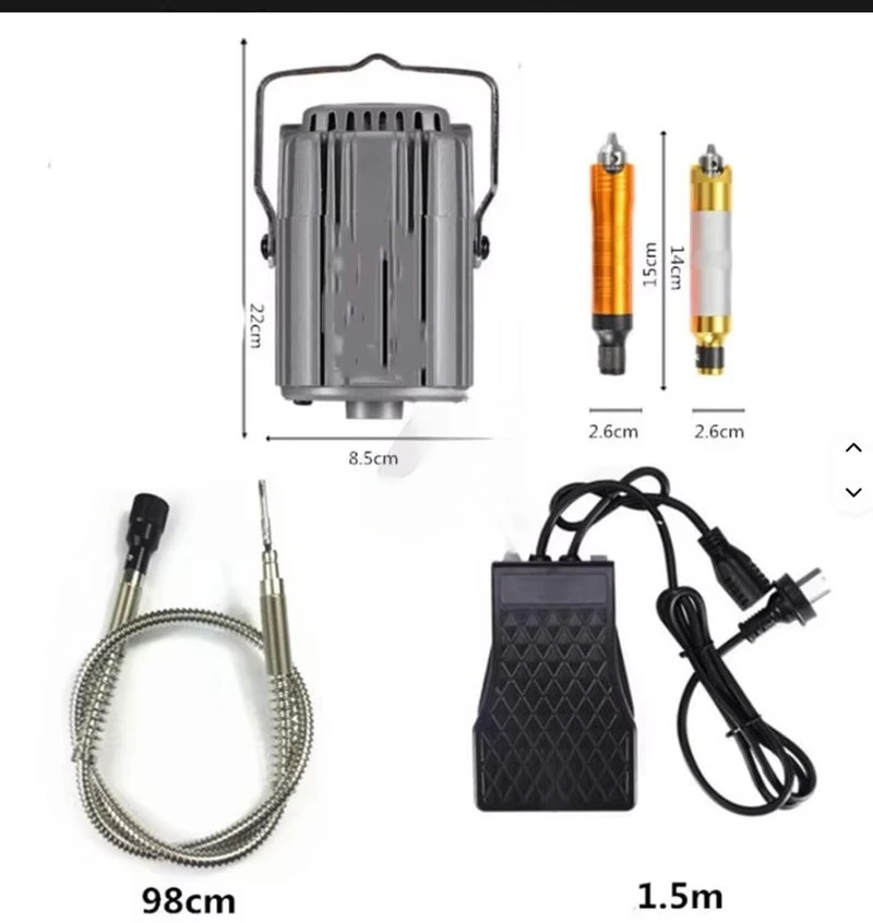 Industrial high power flexible shaft tool for jade metal polishing, wood carving, engraving pen, electric sander