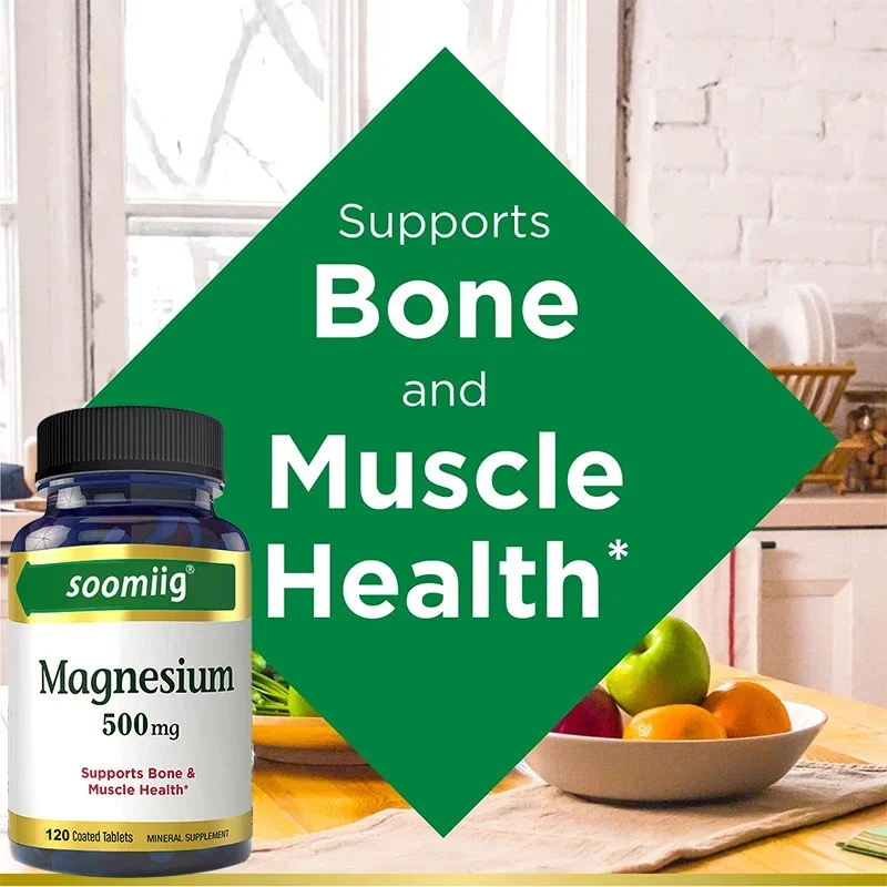 Magnesium Capsules 500 Mg - Highly Absorbable Magnesium Oxide To Support Bone and Muscle Health