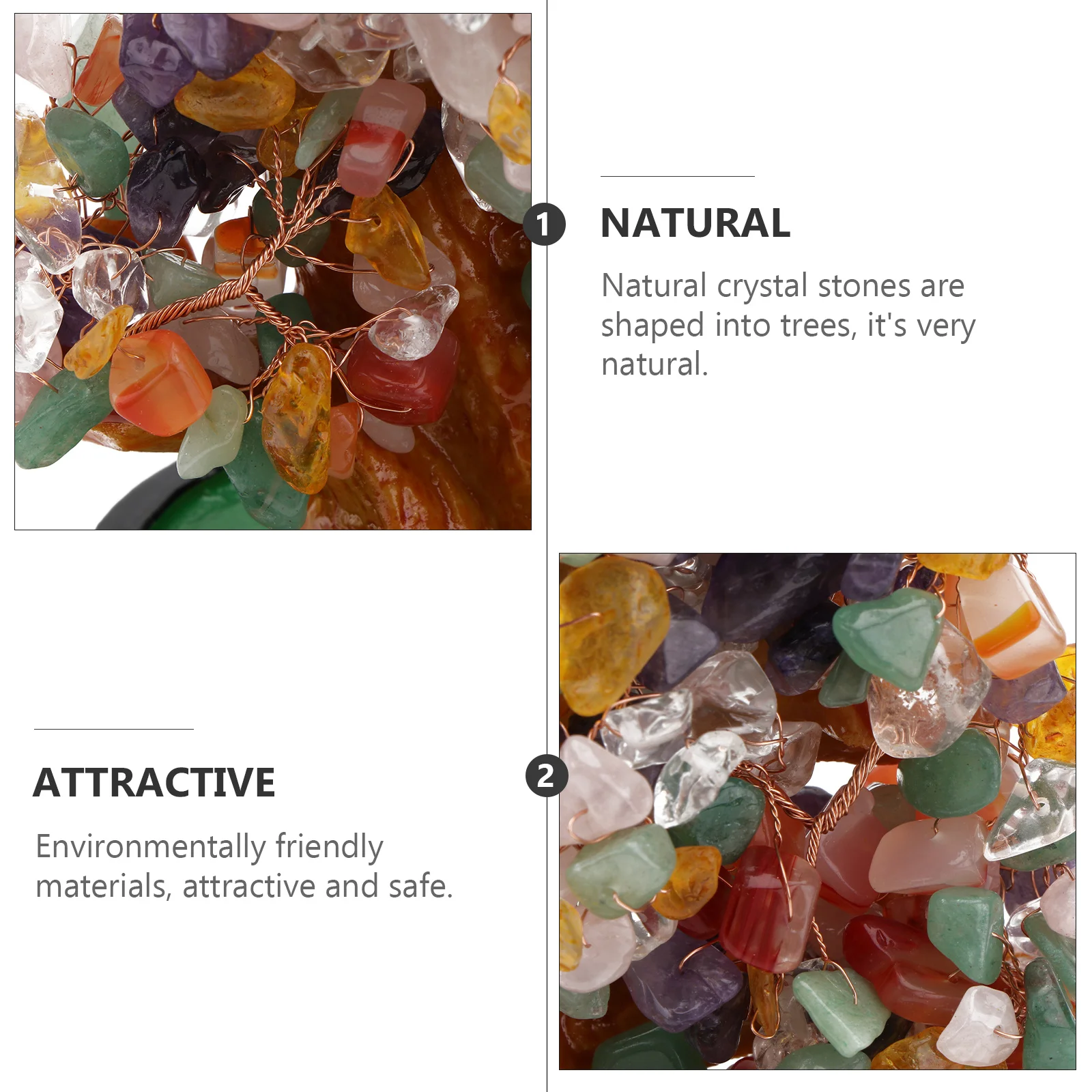 

1Pcs Crystal Money Tree Adornment High Grade Material Home Office Decor Realistic Modeling Gift Holiday Party