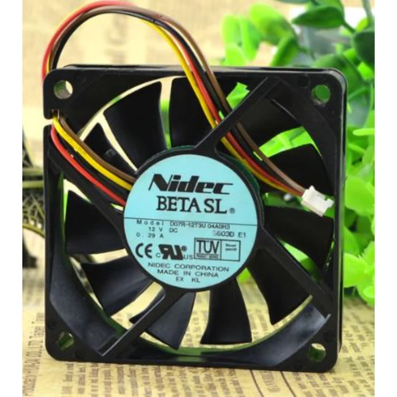 New CPU Fan for Nidec D07R-12T3U 04A0H3 DC 12V 0.29A 4-wire Mute Cooling Fan 7015 70×70×15mm