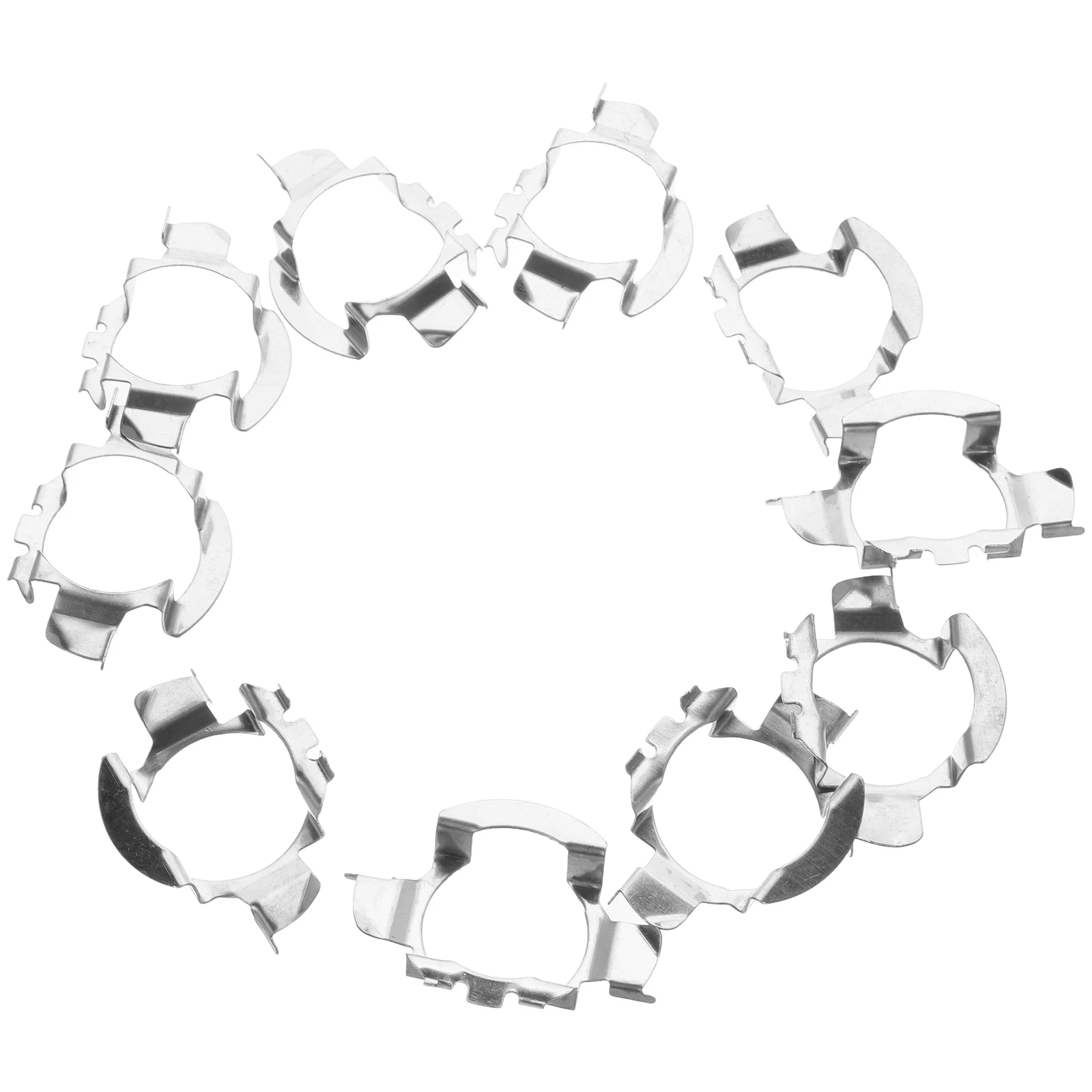 

10 Pcs LED Base Headlamp Bulb Holder Retainer for Car Adapter Clip Iron Retaining Spring Accessories