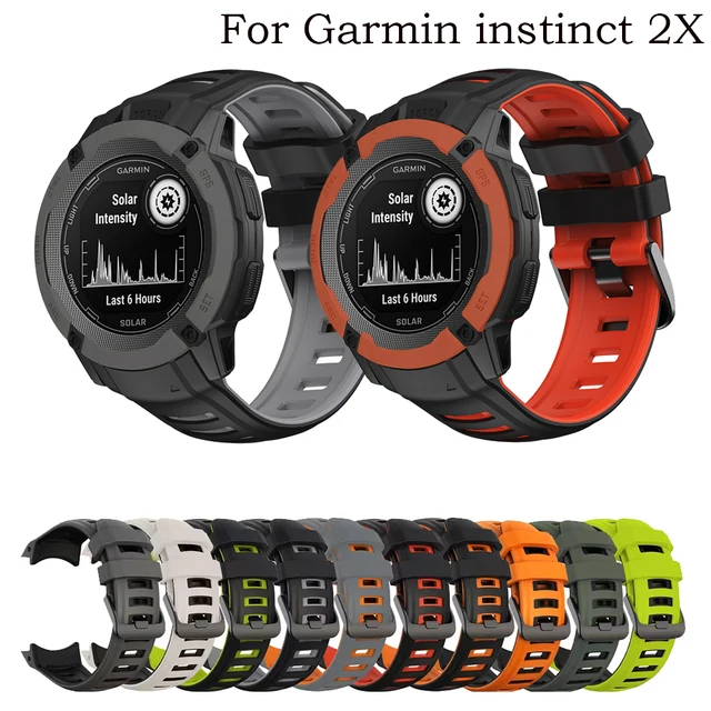 26MM silikonowy pasek do zegarka dla instynktu garmina 2X Solar-taktyczna edycja bransoleta ze smartwatchem pasek wymienna opaska zegarka Wirstband