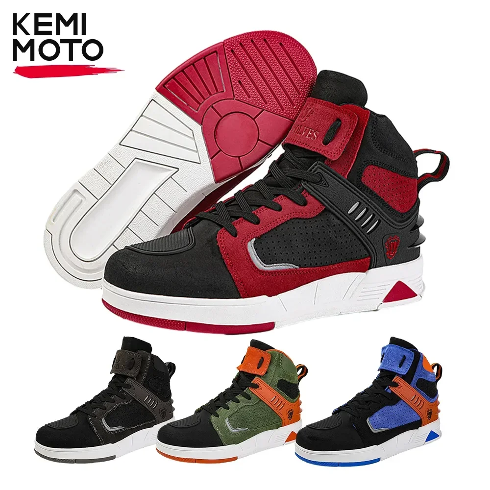 

Motorcycle Men Boots Riding Shoes Off-road Motorbike Racing Shockproof Breathable Black Boots Durable Comfortable Breathable