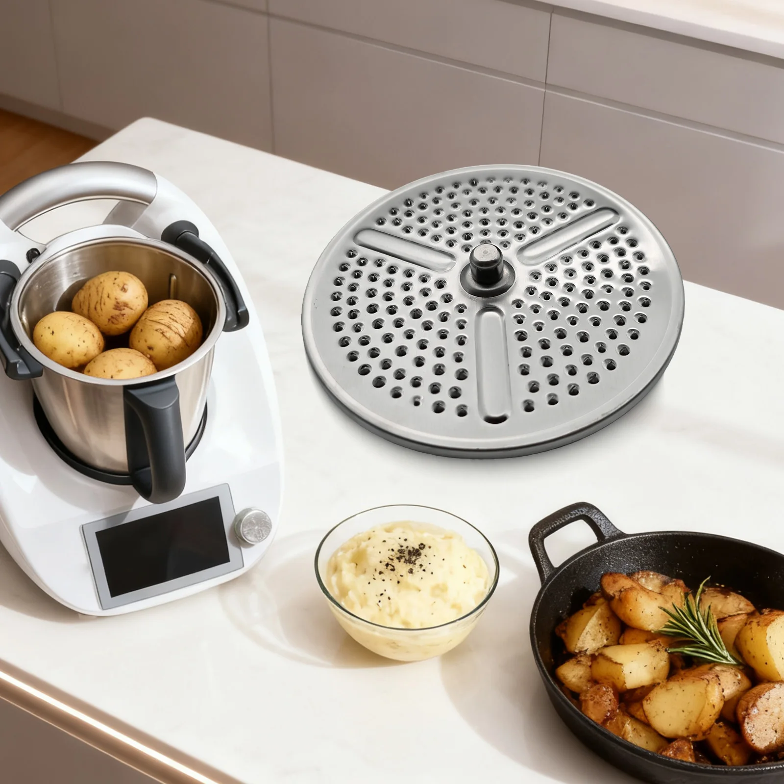 Suit for Thermomix TM7 2-in-1 Peeler & Blade Cover, Functions As Vegetable Peeler and Protective Lid, Kitchen Essential