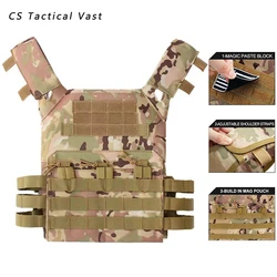 Męska kamizelka myśliwska JPC Molle Plate Carrier kamizelka ochrona bojowa 600D nylon Airsoftsports Camo CS kamizelka sprzęt taktyczny