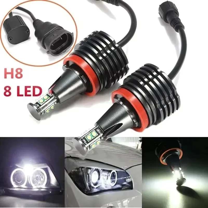 

High Quality 2pcs LED Angel Eyes Marker Light H8 LED Ring Lig for Canbus E60 E61 E63 E64 E70 X5 E71 X6 E82 E87 E89 Z4 E90 E92