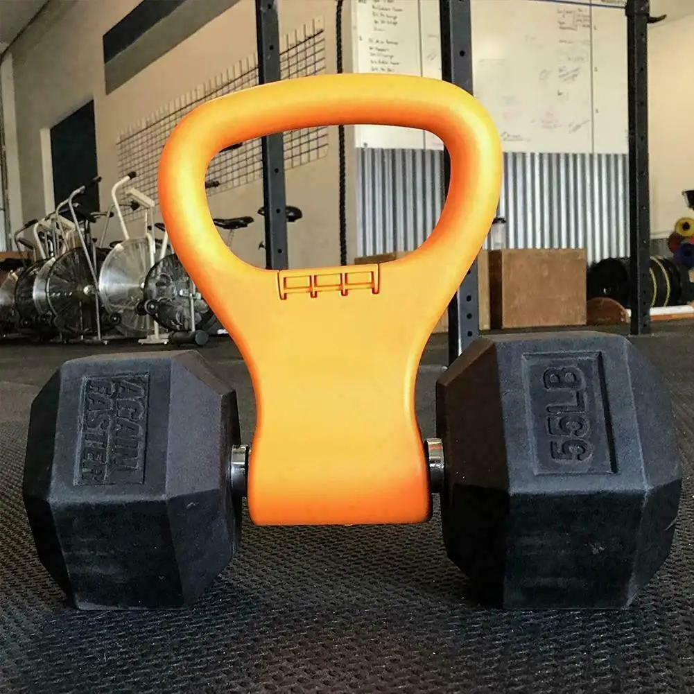 Adjustable Barbell and Weights Converter Dumbbell Adapter Kettlebell Grip Handle Clip Exercise Equipment view 3
