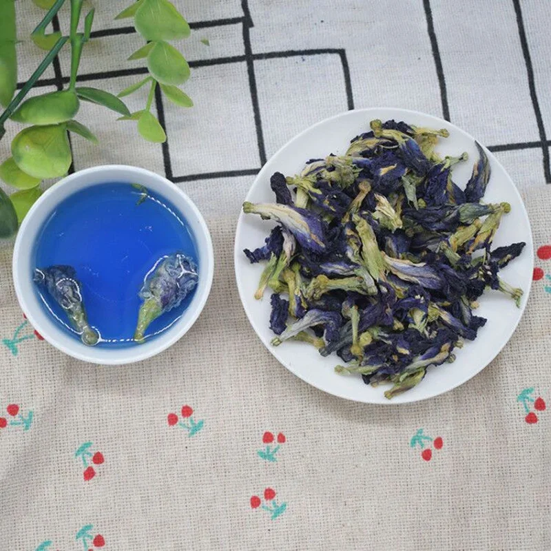 500g/1500g/bag Clitoria Ternatea Tea.Blue Butterfly Dried Pea tea.Dried Clitoria kordofan pea flower.Thailand.kitchen toy