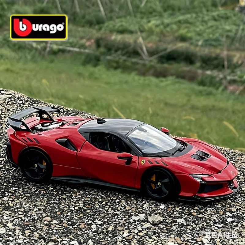 

Bburago 1:24 Ferrari SF90XX Stradale, модель спортивного автомобиля из сплава, литой под давлением металлический гоночный автомобиль, модель автомобиля, имитация детской игрушки в подарок