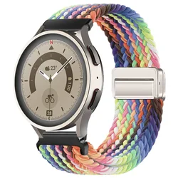 20mm 22mm Braided Nylon Strap for  Huawei Watch GT/GT3 Pro/Samsung Galaxy Watch 6 5 4 Magnetic Bracelet for Amazfit GTR/GTS Band