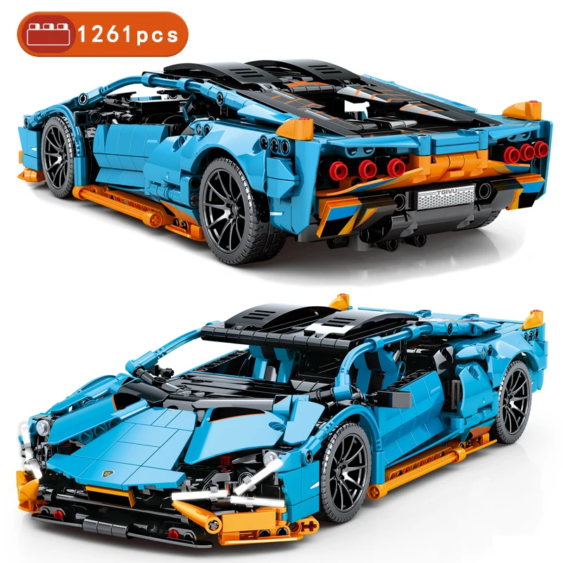 

MOC City Mechanical High-tech Expert Famous Sports Car Building Bricks Racing Vehicle Educational Toys Boy Gift For Children