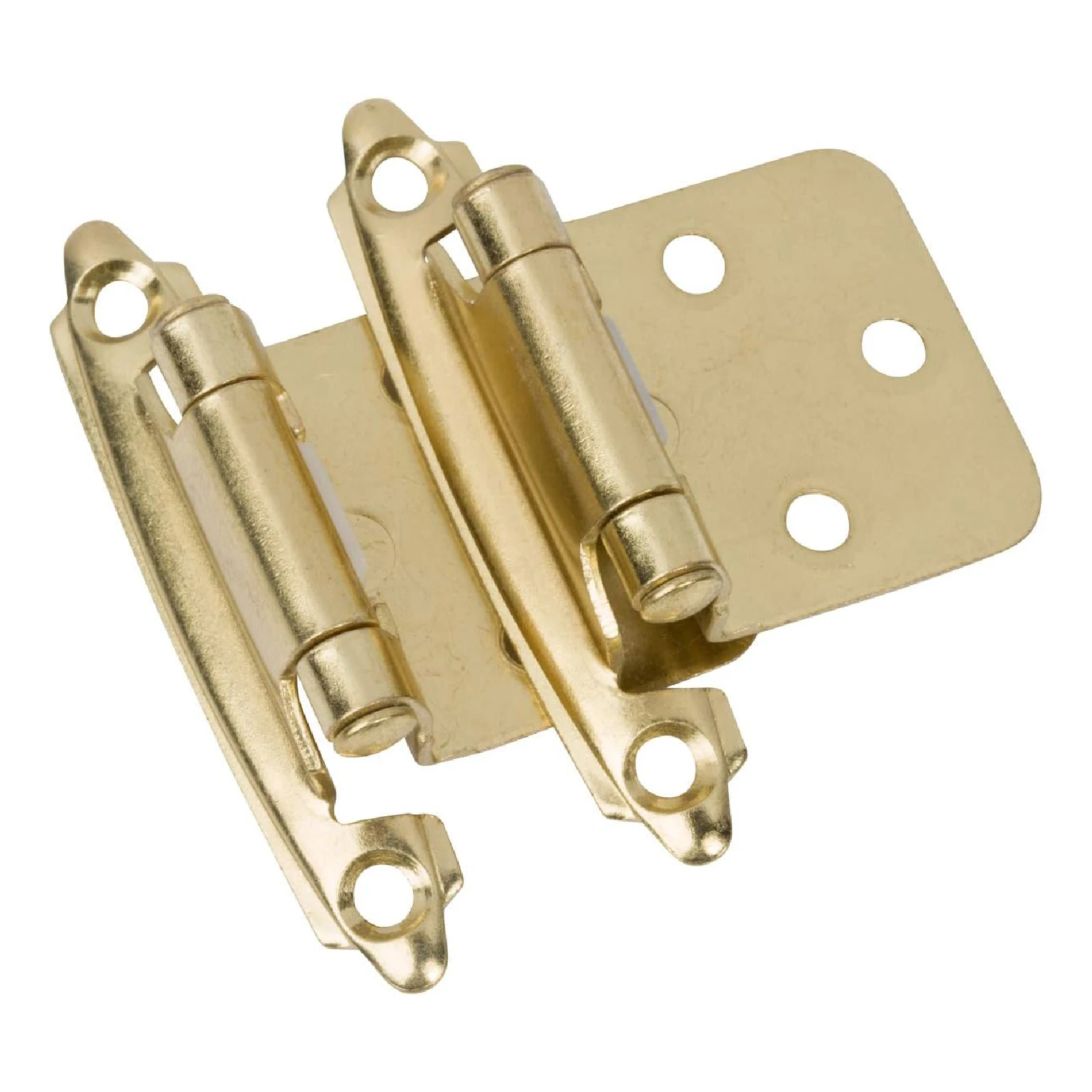 

Viladepot 1/2" Cabinet Hinges 10PCS Embedded Flat Cover Sprung Kitchen Room Cabinet Hinges Electroplated Gold Furniture Hardware