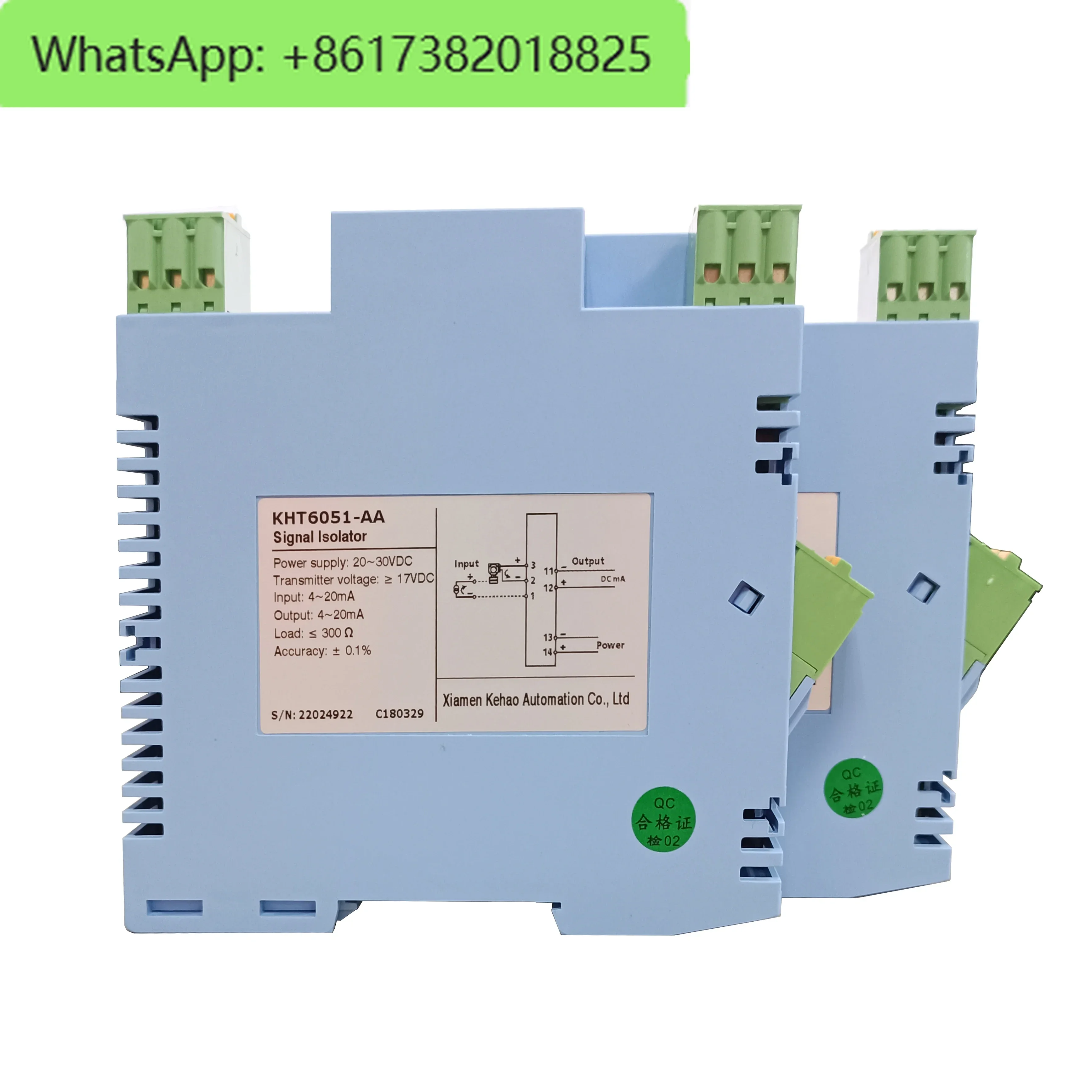 Two wire signal Input Isolator 0-500v 4 ~ 20mA signal isolator one input one output signal isolator galvanic analog