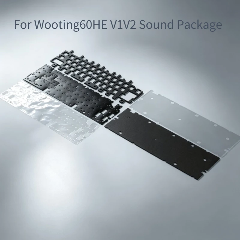 For Wooting60HE V1V2 Sound Package Customized PORON Sandwich Cotton Bottom Cotton Switch Pad Underlay PET Sound Pad Accessories