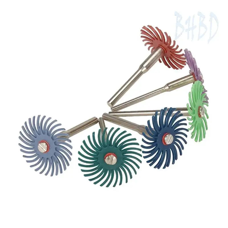 BHBD-66 PCS 1 Inch Radial Bristle Disc Kit As Shown Plastic Detail Abrasive Brush For Jewelry Wood Polishing