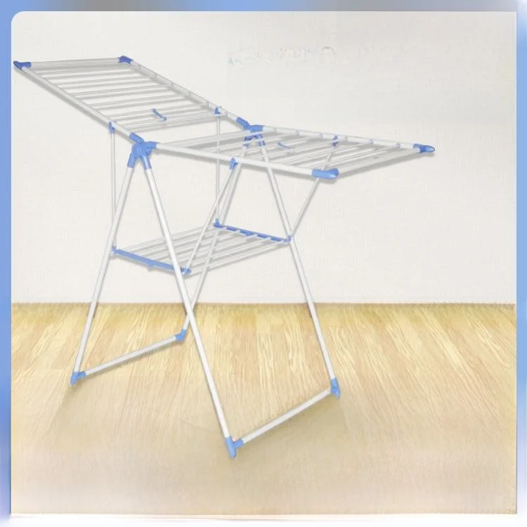 floor-standing-stainless-steel-clothes-drying-rack-balcony-indoor-simple-home-use-bulk-clothes-hanger-storage-organizer
