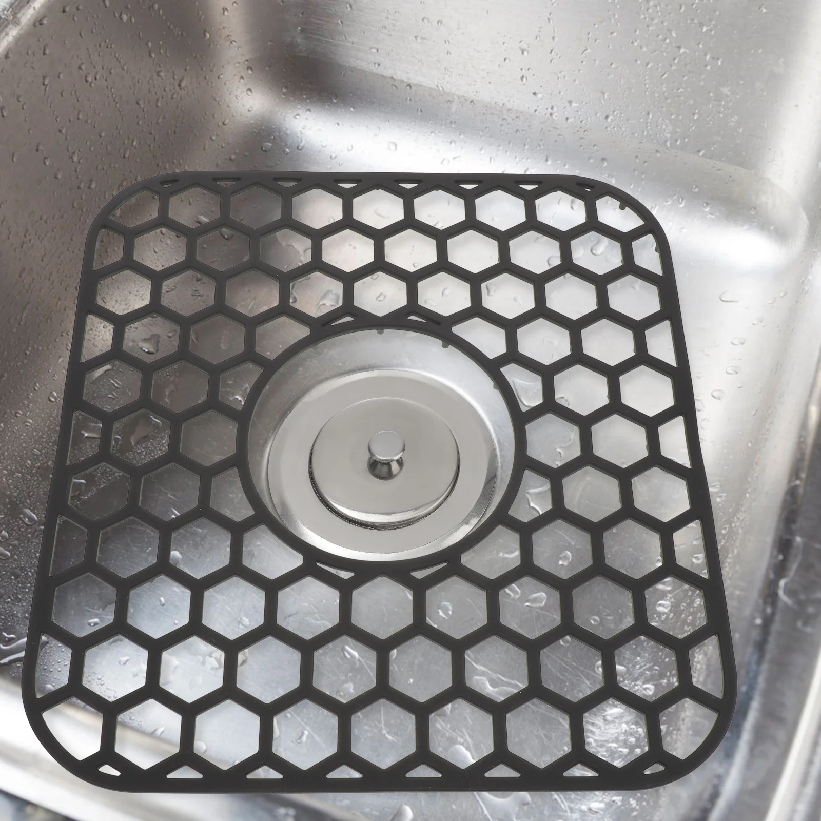 

2 шт. силиконовый коврик для кухонной мойки, сотовая структура, быстросохнущая подставка для сушки посуды, нескользящая термостойкая защита 12,4x11,5