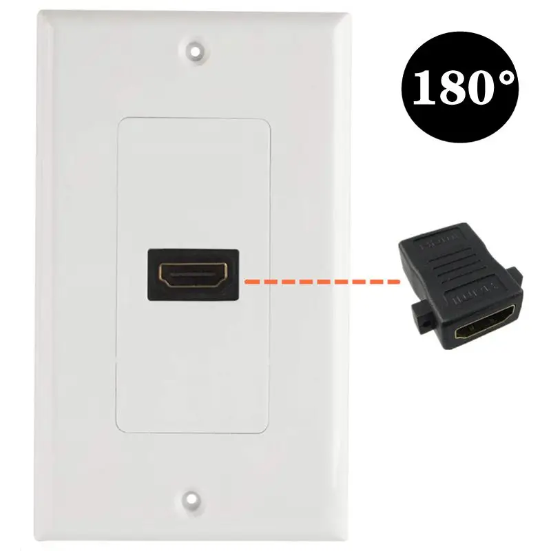 Single Port 90 ° Bend American Standard Panel HDMI Compatible High-Definition HDMI Compatible Combination Panel Socket Panel