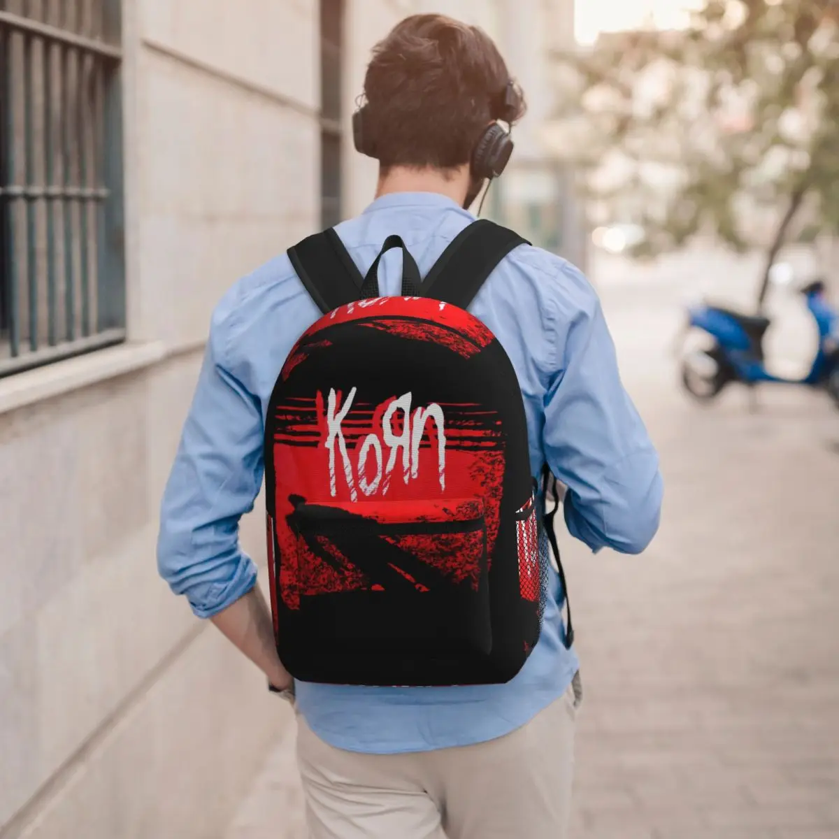 Korn Metal Rock Music Backpack Boys Girls BookBag Children School Bag Laptop Shoulder Bags for Men Women