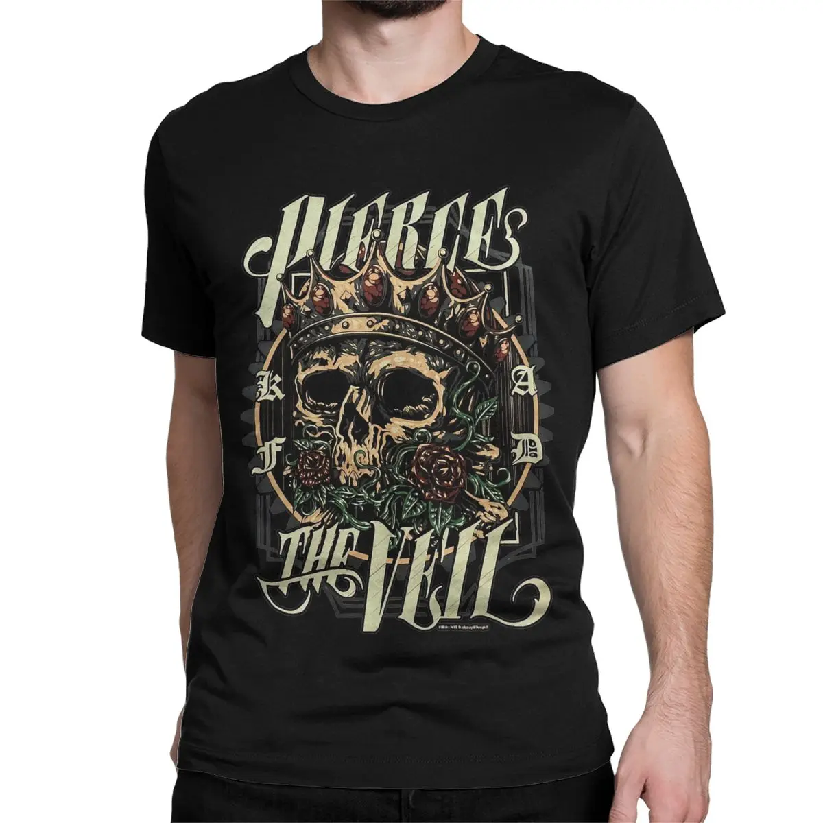 Men Women Pierce The Veil Skull T Shirts Rock Music Cotton Clothes Novelty Short Sleeve Crewneck Tees Plus Size T-Shirts