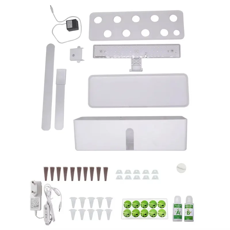 9 Pods Smart Hydroponics Growing System Indoor Garden Kit Automatic Timing Height Adjustable 15W LED Grow Lights view 6