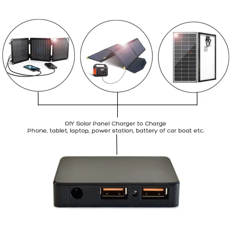 Dual USB Solar Controller Support QC 2.0 3.0 Solar Panel Voltage Current Stabilizer Regulator Inverter for Solar Panel Charger.