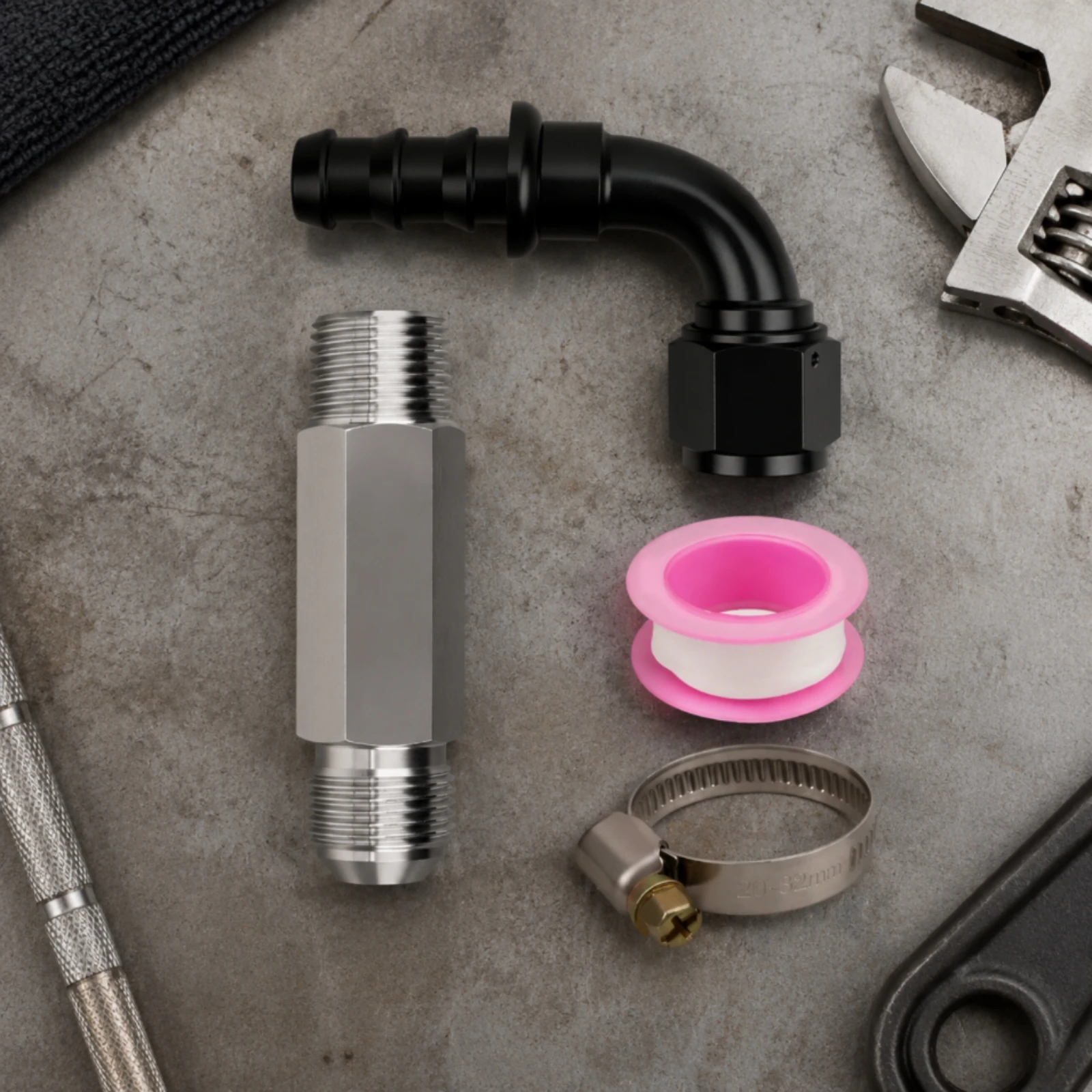 Heater Hose Connector Kit Threaded Heater Core Hose Connector Barbed Fitting Compact Joiner Lightweight for Mechanics