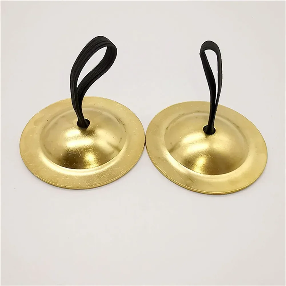 2 Pcs Belly Dancing Finger Cymbal Percussion Musical Instrument 5cm 9cm 15cm Musical Instrument Accessories Durable Practical