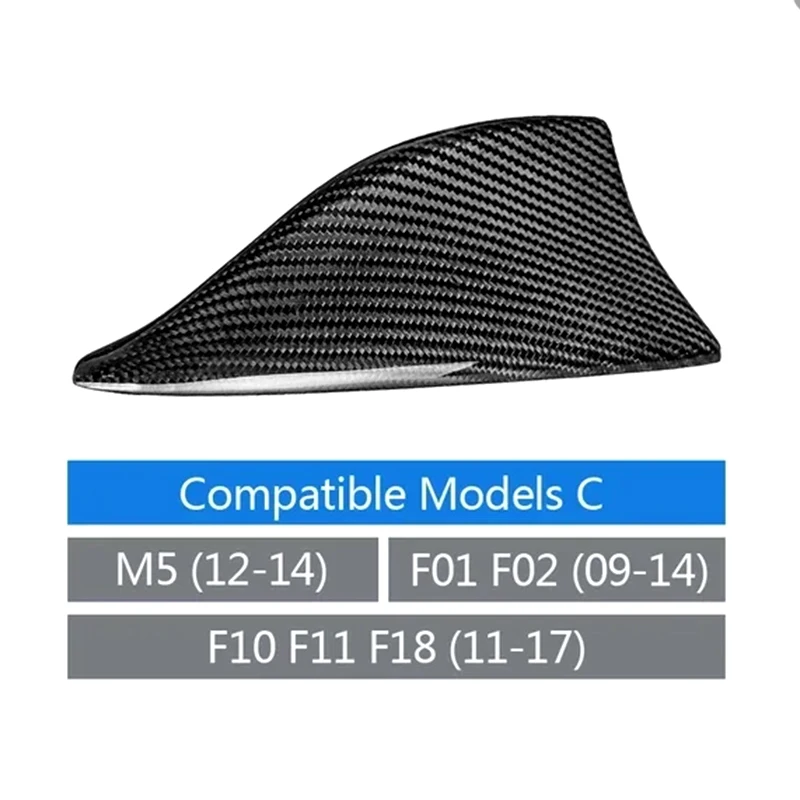 Carbon Fiber Pattern Shark Fin Antenna Cover For Bmw F10 F11 F22 F25 F30 F80 F87 F32 F36 F82 F01 G30 E70 E90 1 2 3 4 X1 Series