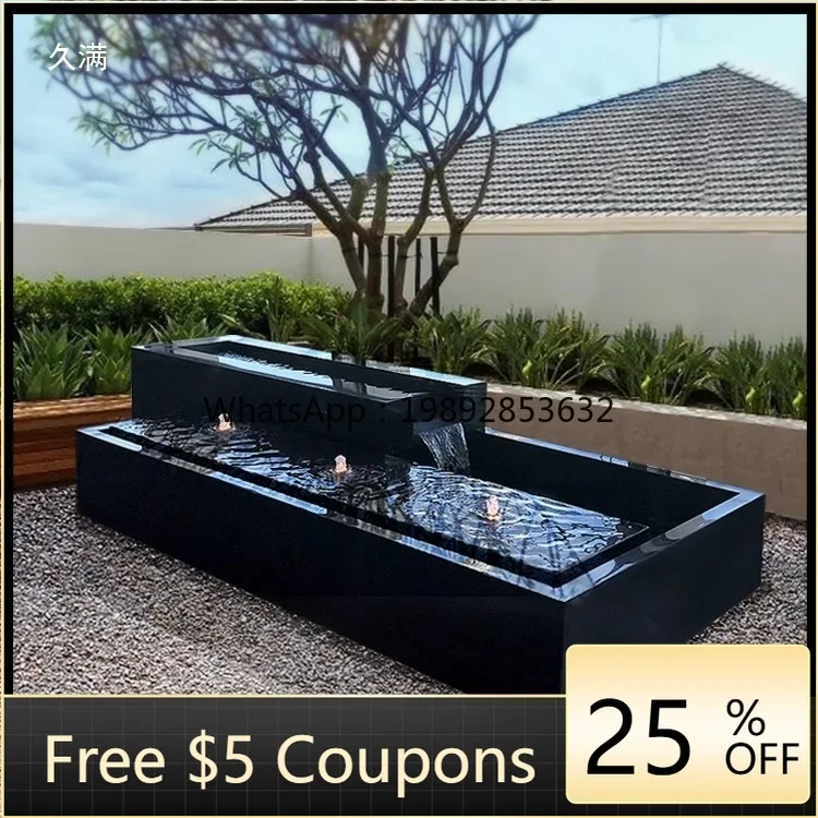 

LYY Stainless Steel Flowing Water Floor Ornament Water Landscape Fountain Circulating Water System Decoration