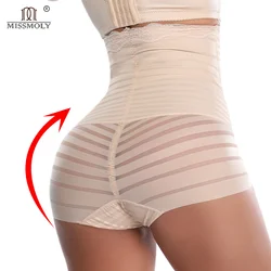 Women Sexy Shaper Panties MISS MOLY Solid Lace Mesh Patchwork Shapewear Party Elegant Waist Trainer Tummy Control Faja Underwear