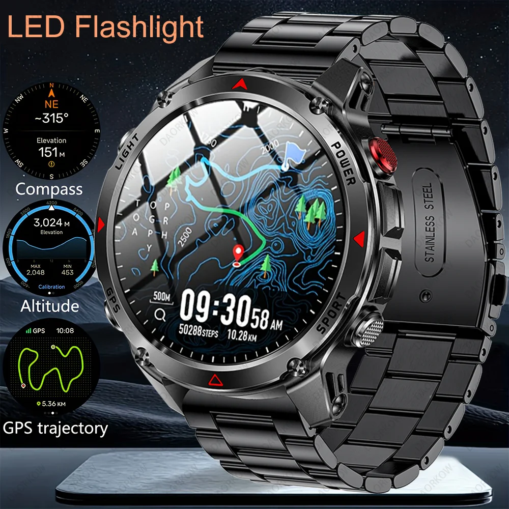 

New GPS Sports Smartwatch Men's Compass With A 540mAh Large Battery And 3ATM Professional Water Resistance Is Suitable For Huaw