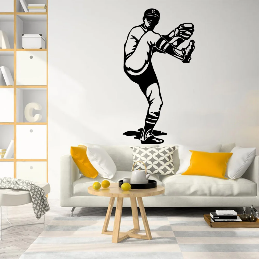 Baseball Self Adhesive Vinyl Waterproof Wall Art Decal Decor Living Room Bedroom Removable Vinyl Art Decal