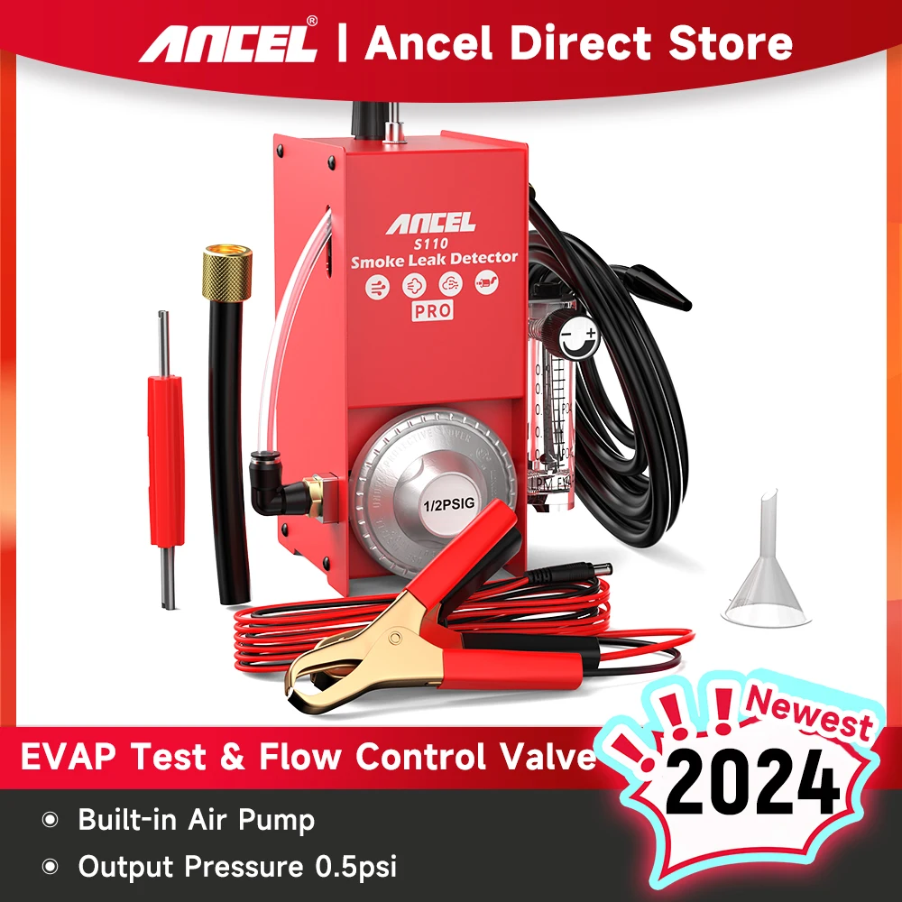 

ANCEL S110 PRO Car Pipeline Smoke Leak Detector Inspection Tools Smoke Generator for Cars EVAP Diagnostic Tools