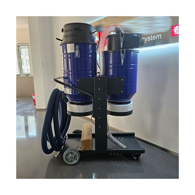 Large Industrial Wet And Dry Concrete Dust Collector Vacuum Cleaner For Concrete Grinder Construction Site Dust Removal