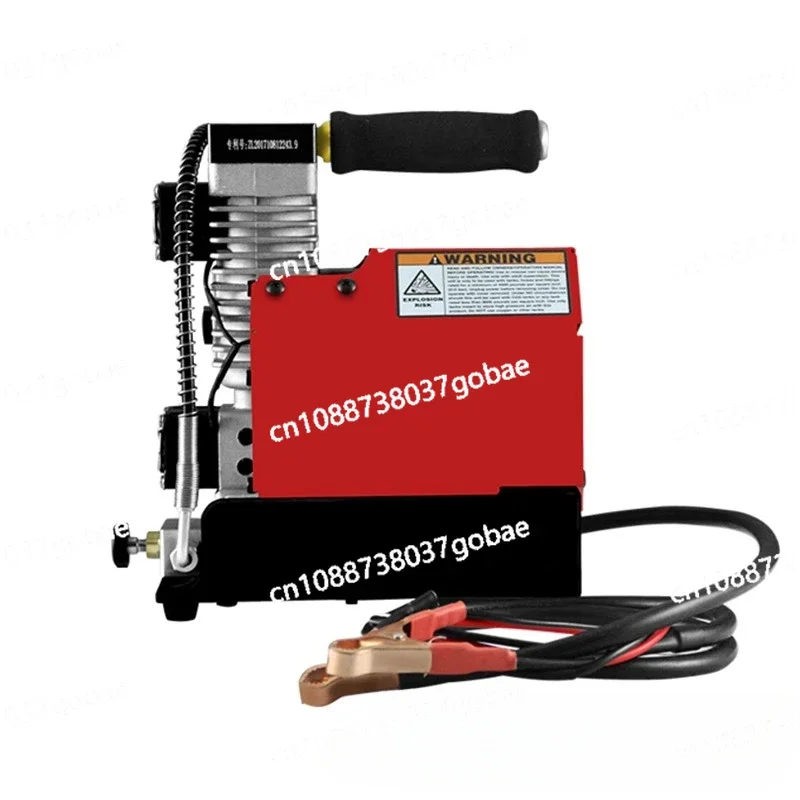 High Pressure Electric Air Compressor Red Portable Electric Air Compressor Oil-Free Air Compressor 12V 250W 2700 R/min